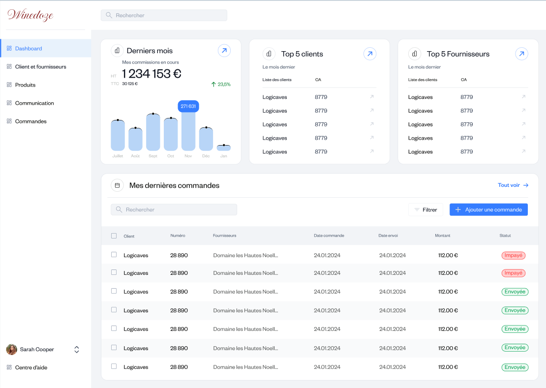 Exemple de page d'accueil